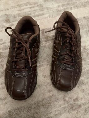 Clipper Boys Brown Leather Lace-Up Shoes Size 13W Dress Shoes